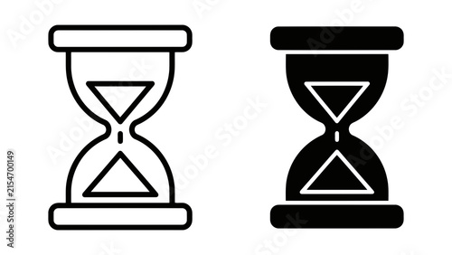 Hourglass time symbol vector illustration isolated on transparent background