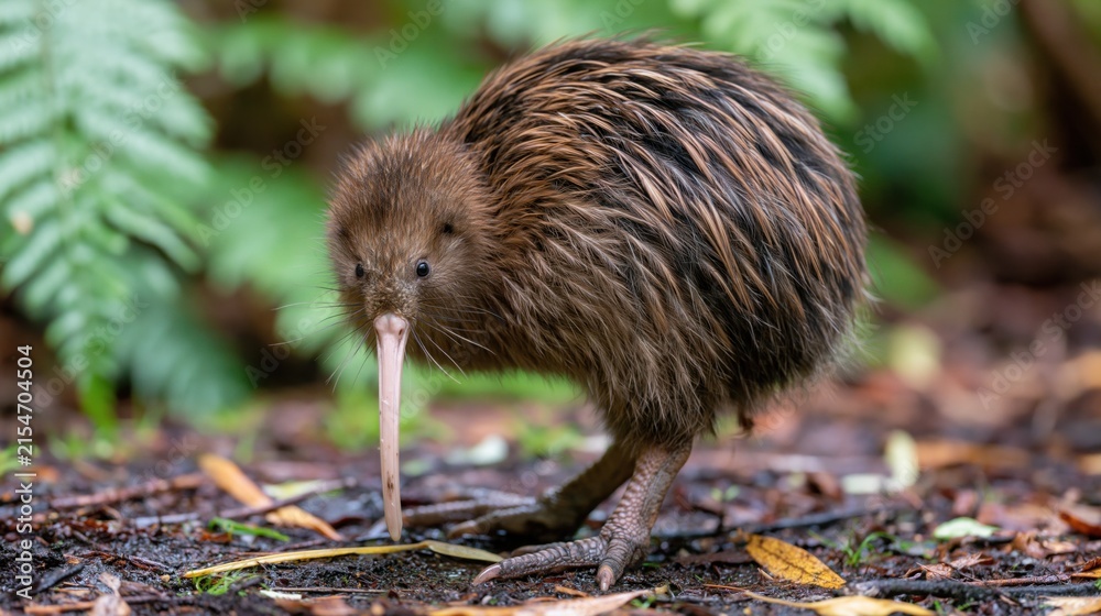 Obraz premium The Echidna Exploring Forest Floor With Spines And Long Snout