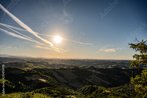 Marche. Spectacular landscape of the Marche hills.