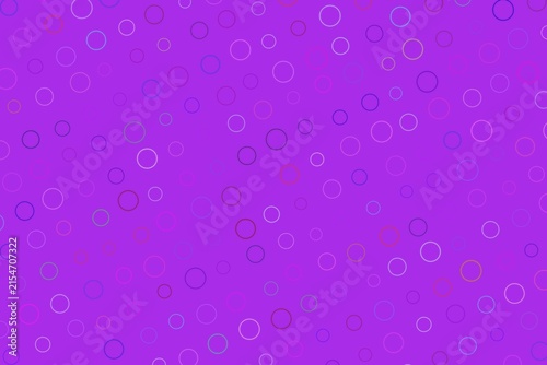 Purple background with glowing circles and squares pattern