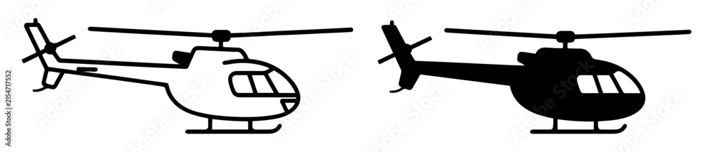 Fototapeta premium helicopter aircraft aviation vector icon
