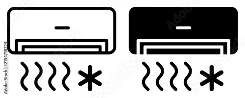 air conditioner heating cooling icon