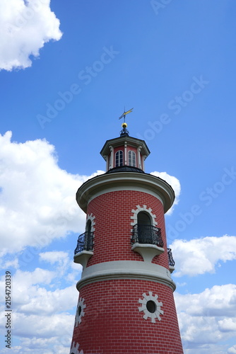Leuchtturm am Teich in Moritzburg