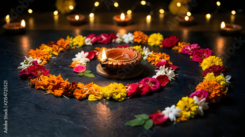 Celebrating diwali a festival of lights flowers and joyful traditions