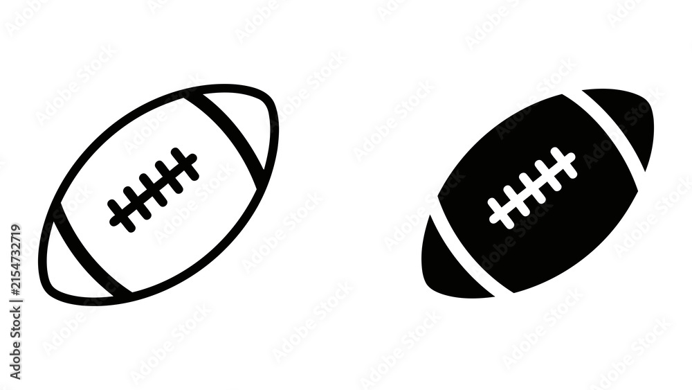 Fototapeta premium American football ball vector icon for sports and athletic competition graphics
