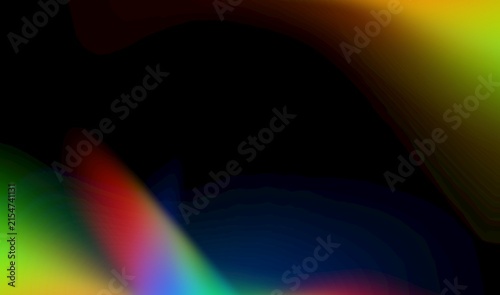 Colorful light leak overlay with soft glowing rainbow gradient and cinematic optical lens flare for photo and video editing