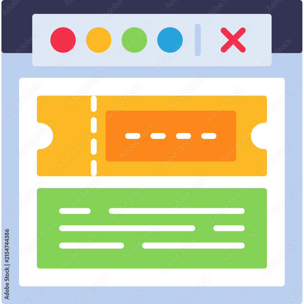 Fototapeta premium Coupon Code Field Icon