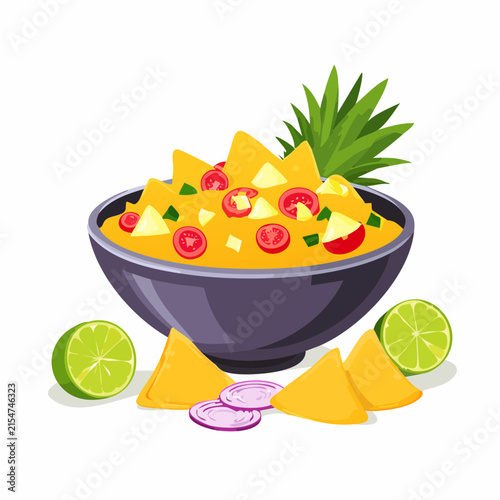 Ananas-Salsa mit Tortilla-Chips