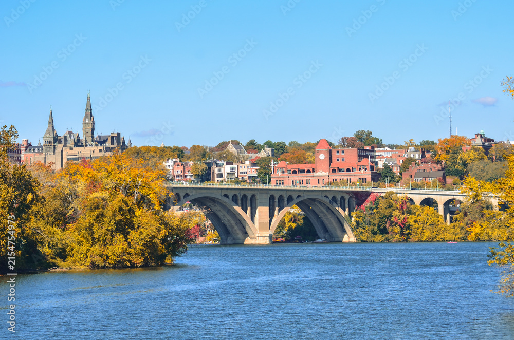 Fototapeta premium Georgetown in autumn - Washington DC United States