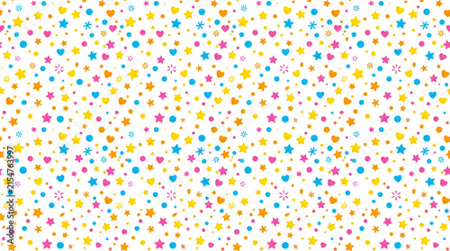 Colorful playful stars hearts and dots isolated transparent background design transparent background