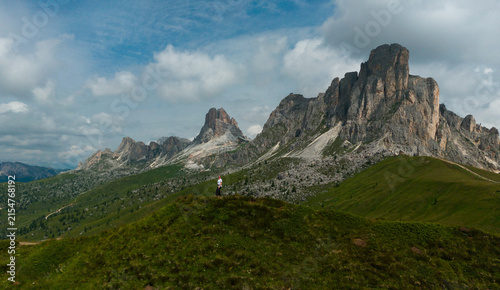 Fotografie panoramic view on giau pass south tyrol