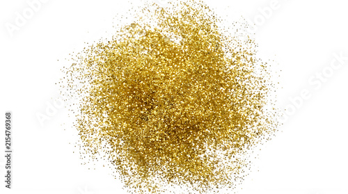 Golden glitter sparkles isolated on transparent background for creative design use transparent background