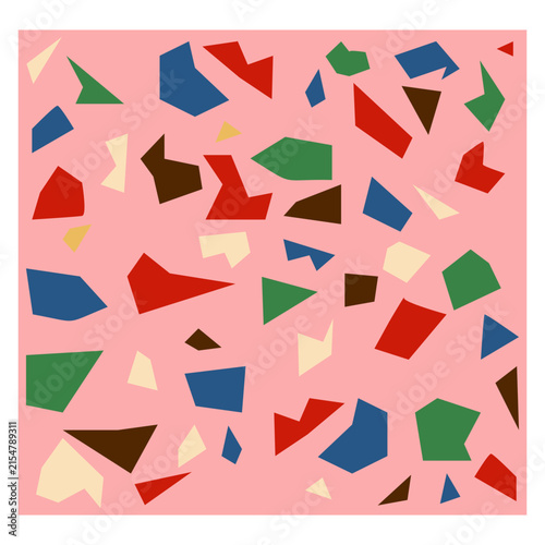 Seamless Terrazzo Pattern with Abstract Design.