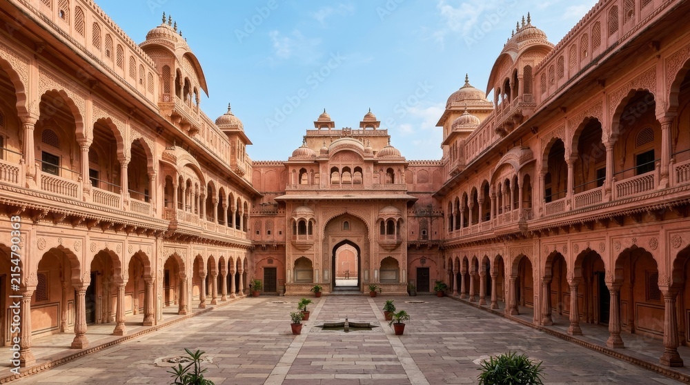 Fototapeta premium Bikaner Junagarh Fort Courtyard Architecture.