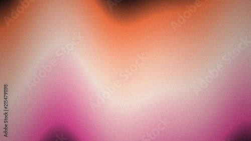 Abstract gradient background, featuring soft waves, of orange and, pink colors with, grainy texture
