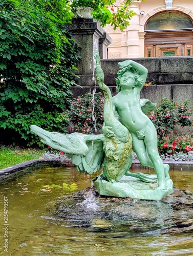 Garden of Finlayson Palace in Tampere , Finland