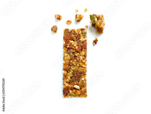 Whole wheat cereal bar or flapjack