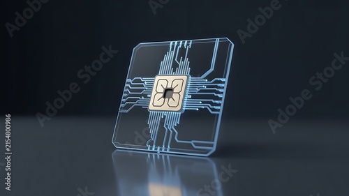 Microchip technology features a transparent glass processor plate.