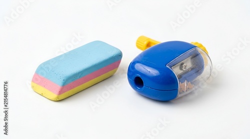 Colorful cleaning sponge and soap dispenser for kitchen or bathroom