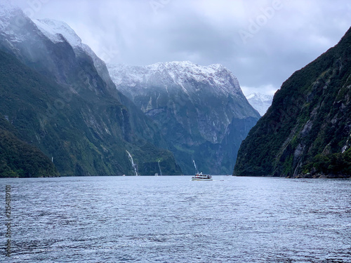 Milford Sound Fjord Landscape in New Zealand