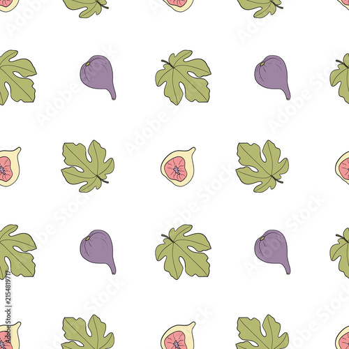 Seamless pattern with figs