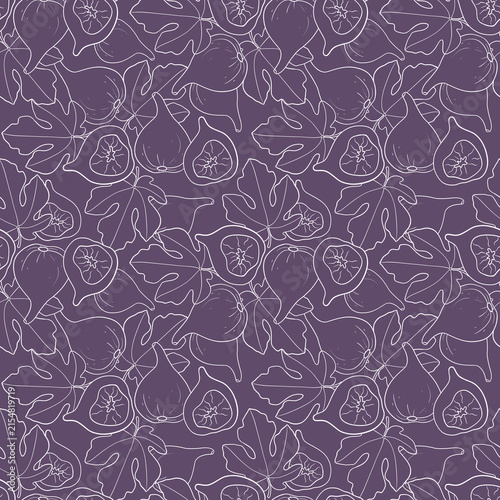 Seamless pattern with figs