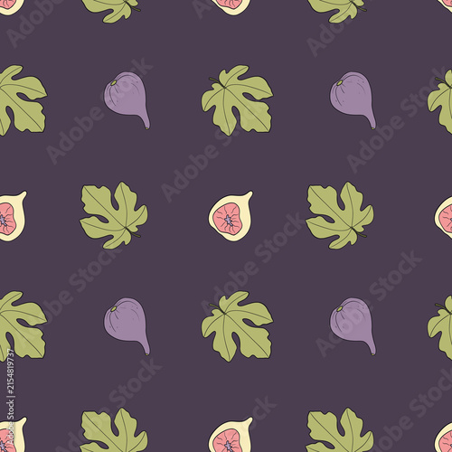 Seamless pattern with figs