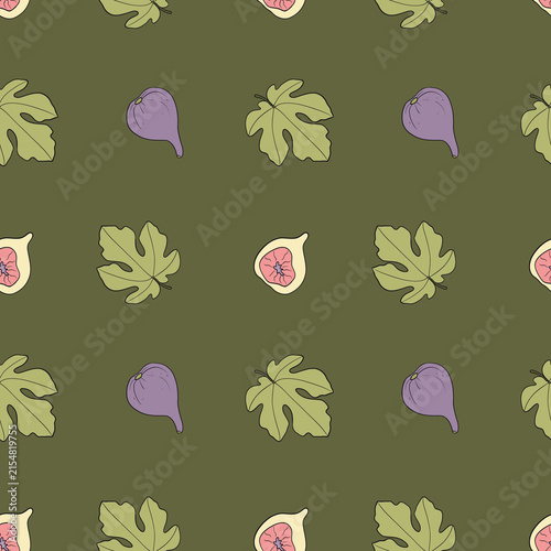 Seamless pattern with figs