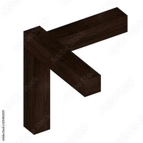 Foto Pinned Open Mortise and Tenon Joint in Walnut Wood