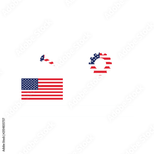 USA Happy Labor Day Celebration – American Flag, Workers and Festive Background