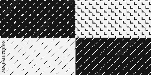 Diagonal dash pattern with monochrome color scheme and repeating texture