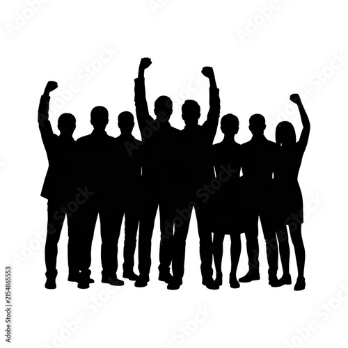 Group of Diverse Businesspeople Celebrating Success in Office