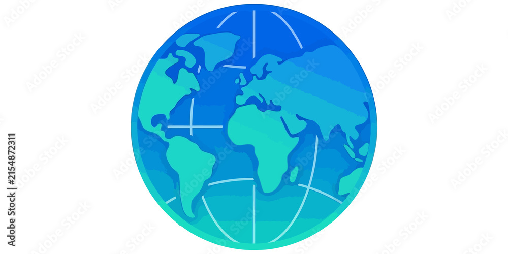Naklejka premium Global earth map sphere vector illustration on transparent background