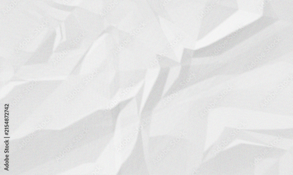 Fototapeta premium Minimalist White Abstract Texture Background with Soft Crumpled Folds, Subtle Grain Noise and Organic Paper-Like Surface for Modern Design