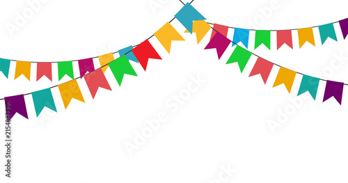 Bild auf Leinwand Festival bunting flag party garlands decoration