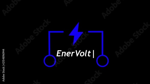 Blue Electriczapx Battery Symbol with Lightning Bolt on Black Background
