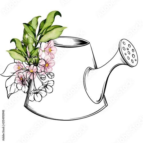 composition  flowers graphics vector black and white not AI	