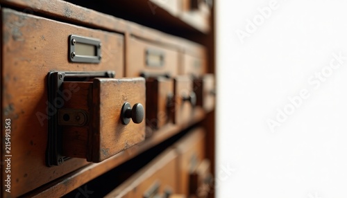 Vintage Wooden Cabinet with Drawers