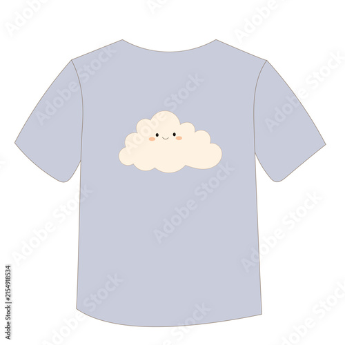 Cute Cartoon Pajama Shirt. Funny Kid Clothing Garment Isolated on Transparent. Domestic Cozy Cotton Childish Textile Apparel Icon. Simple fabric Shirt with Sleeve Graphic Design Han Drawn Element