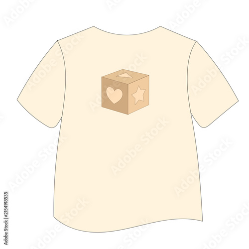 Cute Cartoon Pajama Shirt. Funny Kid Clothing Garment Isolated on Transparent. Domestic Cozy Cotton Childish Textile Apparel Icon. Simple fabric Shirt with Sleeve Graphic Design Han Drawn Element
