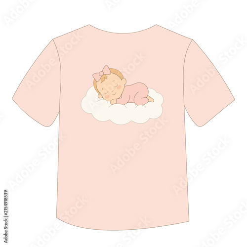 Cute Cartoon Pajama Shirt. Funny Kid Clothing Garment Isolated on Transparent. Domestic Cozy Cotton Childish Textile Apparel Icon. Simple fabric Shirt with Sleeve Graphic Design Han Drawn Element