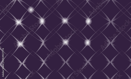 Abstract dark background with glowing diamond grid pattern and bright light flares