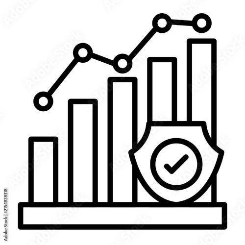 Secure Statistics Vector Icon