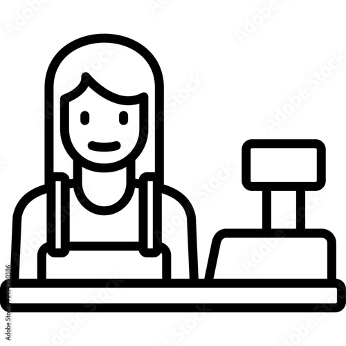 Cashier Vector Icon