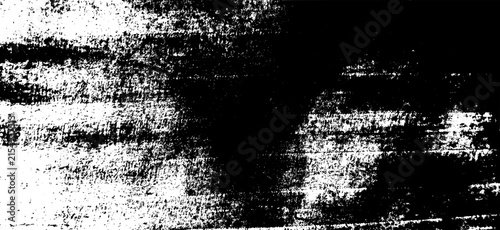 High Contrast Black and White Distressed Horizontal Smudge and Noise Grain Texture Background