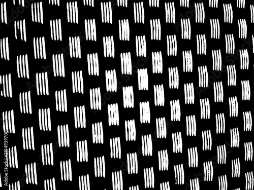 High Contrast Black and White Abstract Hand Drawn Hatching Pattern Texture Background