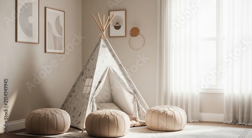 Cozy Teepee Play Area With Modern Decor And Natural Light