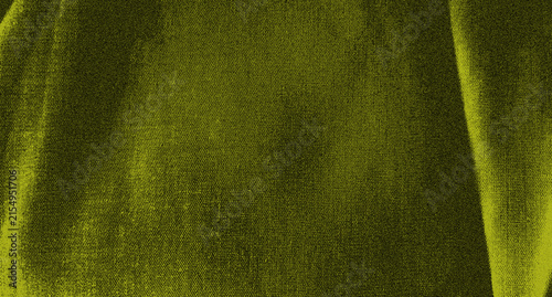 Obraz na plátně Olive green textile background featuring elegant draped folds and a fine fabric weave texture for professional graphic design