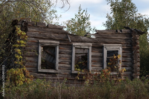 Canvastavla Uninhabited abandoned houses in old villages from the time of collective farms and collectivization in the Soviet Union