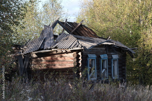 Canvastavla Uninhabited abandoned houses in old villages from the time of collective farms and collectivization in the Soviet Union